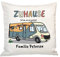 Geschenke 24 Kissen Camping personalisiert Zuhause ist (Wohnmobil): Kissenbezug 40x40, Dekokissen mit Füllung, Sofakissen - Geburtstagsgeschenk, Camping