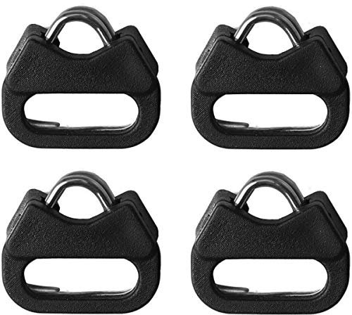 MEETOOT 4pcs Camera Strap Triangle Split Ring Hooks with Plastic Bracket Camera Straps Luggage Accessories