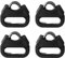 MEETOOT 4pcs Camera Strap Triangle Split Ring Hooks with Plastic Bracket Camera Straps Luggage Accessories