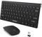 Maxesla Wireless Keyboard and Mouse Set UK - 2.4Ghz Cordless Slim Wireless Mouse and Keyboard, Adjustable DPI, Multi-Media Shortcut, UK Layout, for Windows, Mac, PC, Black