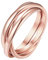 FOCALOOK Wickelring Ring Damen Edelstahl Rosegolder Ring Geschlossene Ringe Größe 54 Schliche Trauring Fingerringe Verlobungsring Modeschmuck Accessoire
