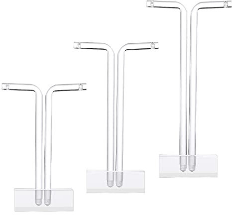 3 Stück Schmuckständer Acryl Ohrring Halter T Form Bolzen Ohrring Kettenständer Schmuck Halter T Stab Halter Ohrringe aus Acryl Earring Holder Einzelhandels Anzeigen Fotografie Requisiten