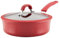 Rachael Ray 14763 Cook + Create Nonstick Sauté Pan with Lid, Aluminum, Red