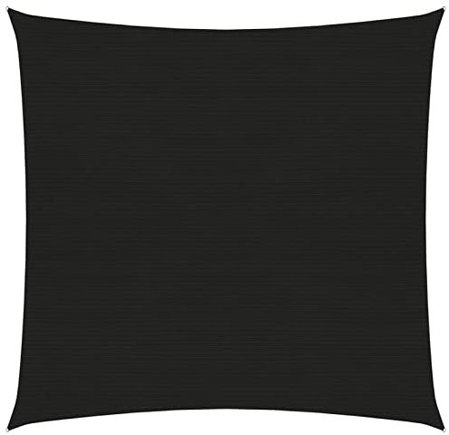 AOLIAO Toldo de Vela, Lonas para Sombras, Toldos Exterior Terraza, Vela Sombra, Toldos Terrazas, Jardim Toldo, Velas De Sombra para Patio, Negro HDPE 160 g/m² 5x5 m