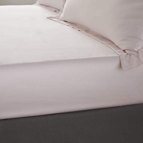 Catherine Lansfield Silky Soft Satin Single Fitted Sheet Blush Pink