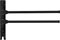 Görbach Aluminium Handtuchhalter 180° Schwenkbar Handtuchstange Badetuchhalter Doppelter Habdtuchhalterung Matt Schwarz (HH-2MS)
