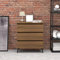 WIFESE Sideboard Braun Eichen-Optik 60x35x69 cm Komodenschrank Küchenschrank Mit Schubladen Schmal Für Wohnzimmer, Küche, Flur