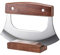 WEERSHUNCoowolf Ulu Knife Pizza Cutter Rocker Knife Mezzaluna Knife with Base, Classic Walnutwood and Sharp Stainless Steel Blades, Ideal for Chopping Herbs or Salads- Essential Kitchen Knives