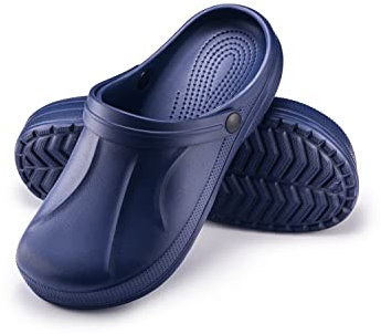ESTRO Sabots Unisexe - Mules de Jardin Femme et Homme, Sabots Plastique Gomme Bleu Foncé PZ1 (41)