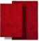 BOANKODU Badezimmerteppich-Set, ultraweich, saugfähig, Chenille, Badezimmerteppich, rutschfeste Badematten, waschbare WC-Vorleger (50,8 x 81,3 cm + 40,6 x 61 cm), Rot, 2-teilig