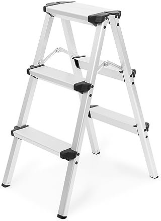 Milton & Oldbrook Aluminium Escabeau Ménager Double Odesa 3 Marches