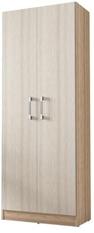 KITS PARANA Armoire 2 Portes Chêne et Erable Mutifonctions L 61 H 160.6 P 31.8 cm