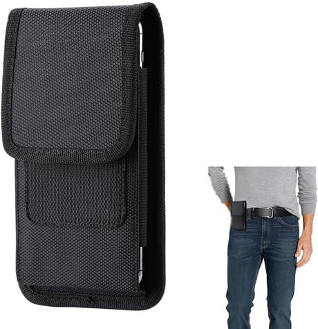 Porta Cellulare da Cintura, Sacchetto Della Clip Verticale Custodia, Fondina Porta Cellulare, Cellulare da Cintura, Custodia Cellulare Telefono con Clip, Custodia da Cintura per Cellulare, Nero