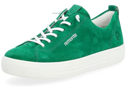 Remonte Goatsuede/Morelia Damenschuhe sportlicher Schnürer Grün Freizeit, Schuhgröße:36 EU