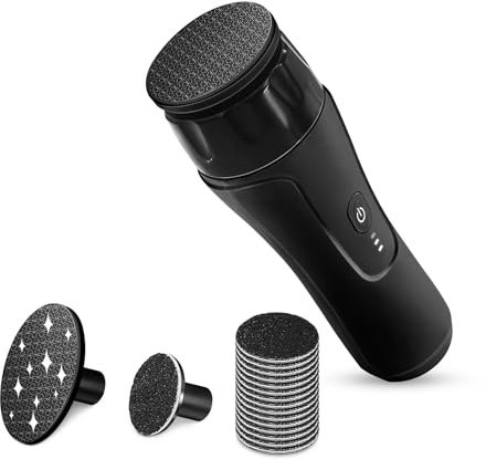 Râpe à Pieds Electrique Rechargeable Rapeuse Pieds Pédicure Lime Pieds Anti-Callosités Peau Morte Corne Soins (Noir)