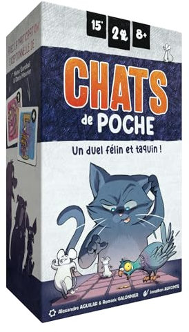 Blackrock Games Gatos de Bolsillo – Juego de Mesa de 2 Jugadores, Juego de 8 años y más, para Perros y Gatos, Duelo táctico, Juego Familiar – Lumberjack Studios