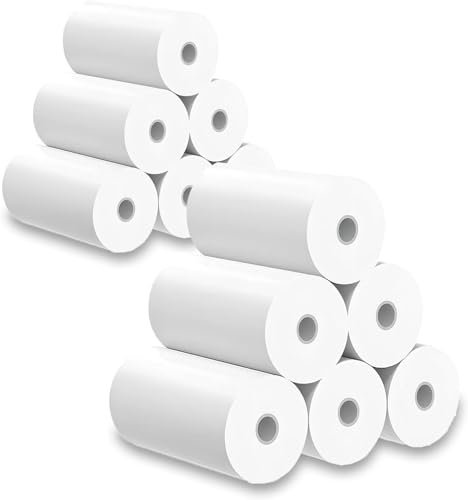 12 Rollos de Papel Térmico para Cámaras Instantáneas, Recarga de Papel de Impresión, Mini Papel Térmico para Pintar, para Cámaras de Impresión Instantánea, Impresoras Fotográficas Móviles, 700×3cm