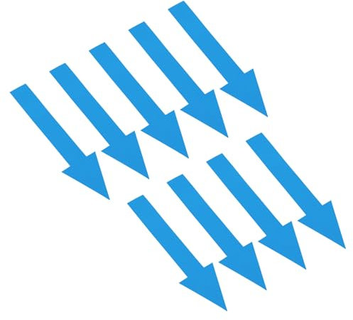 PATIKIL Adesivo con Freccia Direzionale, 9pz Cartello Adesivo Parete Impermeabile Autoadesivo Rimovibile in PVC per Strada Istruzioni, Blu