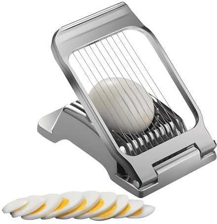 Lanyesky Aluminium-Eierschneider, gekochter Eierschneider, Eierschneidewerkzeug, spülmaschinenfest, geeignet für hartgekochte Eier, Erdbeeren, Pilze, Salate, Beerenfrüchte