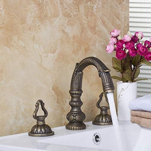 Ottone Massiccio Ottone Antico 3 Pezzi Drago Totem Bagno Lavandino Rubinetto Spray Beccuccio Tubo Vasca Da Bagno Ottone Rubinetto Miscelatore Rubinetto