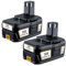 MANUFER P108 5.0AH Replacement for Ryobi 18V Lithium ion Battery P108 P107 RB18L50 RB18L40 RB18L25 RB18L15 2Pack