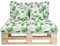 GREATOYAR Cojines Sofá Palets, Cojin Palet Fibra, Cojines Acolchados Palets, Cojín de Respaldo y Asiento, Conjunto 4 Piezas, para Jardín, Terraza, Balcón, Interior y Exterior, Hoja Verde Fina