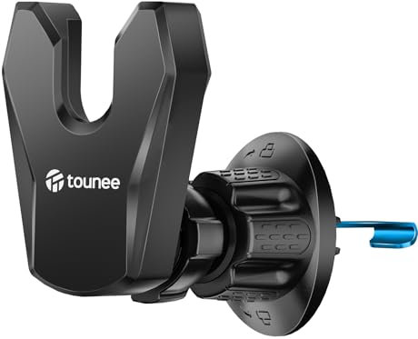 Socket Grip Car Phone Mount, Air Vent Car Phone Holder Compatible with iPhone, All Phones with Socket Grip, Comes with Upgraded Four-point Positioning Metal Hook (Black)