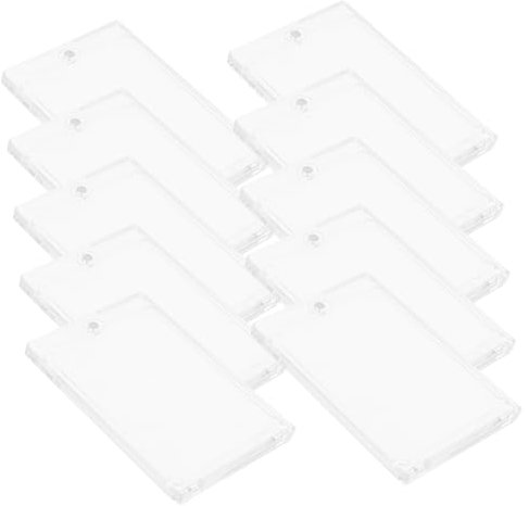 Alasum 10St Kartenabdeckung Beschützer für Baseballkarten Vitrine für Sportkarten Hülle für Sammelkarten für Spiele kartenschutz card sleeves Magnetkartenhalter Magnetkartenetui Plastik