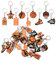 Sixfolo 27 Pièces Porte-Clés Basketball Porte Clé Cadeau Anniversaire pour Garçon PVC Porte Clés pour Enfants Porte Clés de Sport Dessin Animé pour Hommes Femmes Enfants Cadeaux
