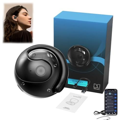 Traductor de Idiomas T26 Pro, Auriculares con interpretación simultánea, Compatible con más de 75 Idiomas, Auriculares con traducción en Tiempo Real(Black)