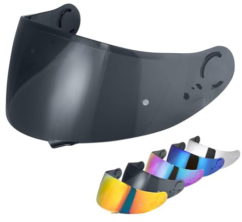 Helmvisier für GT Air,GT Air 2,Neotec,CNS-1,TC-5,TC-9,Motorradhelm Visier,Motorrad Windschutz Helm Objektiv Visier Vollgesichts (Schwarz)