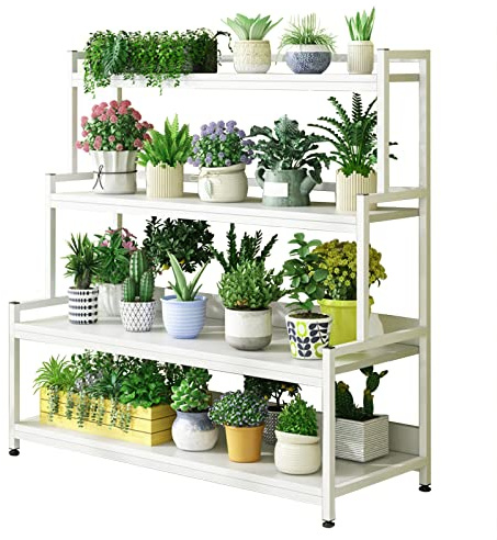 Étagère pour Plantes, Meuble métallique de Style escalier - Support Stable de 25 à 48 Pouces pour Plantes en Pot