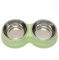Double gamelle de nourriture pour chat/chien, en acier inoxydable avec design amovible facile à nettoyer, base antidérapante, gamelles pour chiots, chiens de taille moyenne, chats (vert)