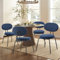 COLAMY Esszimmerstühle 4er Set, Moderne Polsterstühle mit Metallbeinen Ergonomische Küchenstühle Essstühle Set für Esszimmer Küche Wohnzimmer Höhe 47.5 cm, Blau