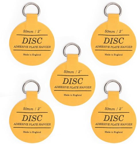Disc Plate Hanger for Walls - Invisible Self Adhesive Plate Holder 5 Pack (2/50mm)