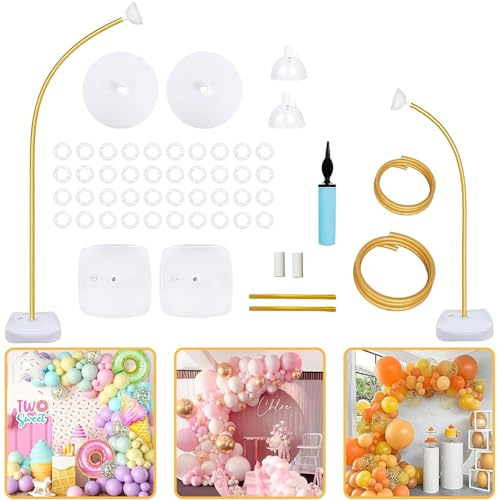 Balloon Arch Stand Kit, 2.5M&1.5M Bendable Half Balloon Arch Kit
