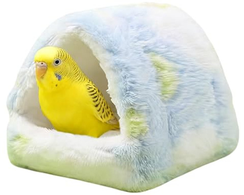 Tiajingzi Vogelbett Für Käfig,Winter-Kuschelbett aus weichem Plüsch,Gemütliches Sittich Bett | Für Sittiche Kanarienvögel Wellensittiche Nymphensittiche
