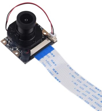 WSOLDMA 5MP Night Vision Camera Module For Raspberry Pi 4B/3B+/3B, OV5647 Sensor With IR LED Support, Adjustable Focus & 1080P HD Webcam (5.7in Cable) (HD Night Vision Camera (Switchable))