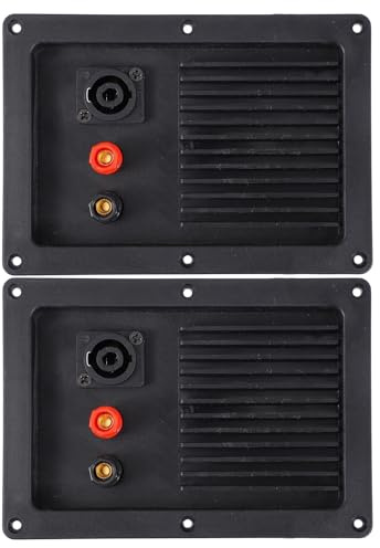 HOMOBABE Connettore per Montaggio Professionale 3 Acustiche per Casse in Plastica Nera 2 Morsettiera per Subwoofer e Altoparlanti in Ambienti Open Office