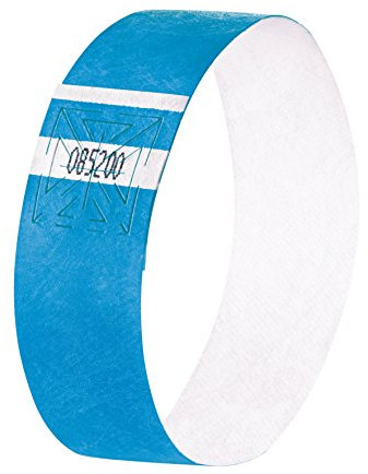 SIGEL EB211 Einlassbänder Super Soft, 120 Stück, neon blau, Festival Armbänder