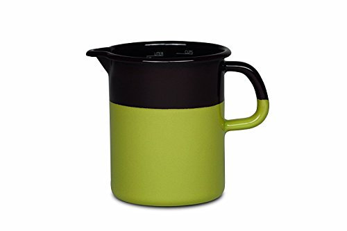 Riess, 0337-572, Küchenmaß, Emaille, Truehomeware, SCHOKO/PISTAZIE, EDITION SARAH WIENER, Inhalt 0,5 Liter
