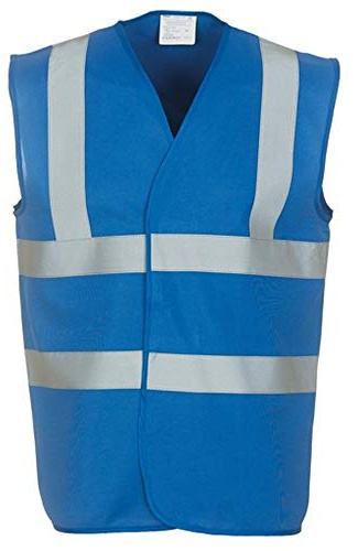 Yoko Unisex Premium Hi-Vis Waistcoat Vest / Jacket (M) (Sapphire)