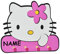 alles-meine.de GmbH 3-D Kindergarderobe - Hello Kitty incl. Namen - mit 4 Kleiderhaken Moosgummi - Garderobenhaken Wandhaken Kinder Garderobe Kind Wandgarderobe Haken - Kleiderha..