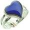 Emotionaler Stimmungsring, Herz, Schmetterling, Farbwechsel, Stimmungszauber, oval, Temperaturregelungsringe, größenverstellbar, Antiksilber, Boho-Fingerring (Herz)