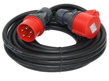 CEE Starkstromkabel 5m 16A CEE-Verlängerung Verlängerungskabel H07RN-F 5x2,5mm² - ABL