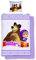 Linon Kinder Bettwäsche Mascha und der Bär - 135 cm x 200 cm + 80 cm x 80 cm Neu & Ovp -  Motiv Freunde  100% Baumwolle - Masha and the Bear - Маша и Медведь Mascha i Medwed - deutsche Größe mit deutschem Aufdruck