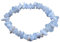 Lebensquelle Plus blauer Chalcedon Splitterarmband | Handgefertigtes Elastisches Stretch Splitter Armband | Echter natürlicher Edelstein (Chalcedon)