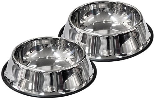 Scarlet pet | Hundenapf »Bowl« mit Rutschsicherung; Edelstahl mit Gummirand; für Wasser oder Futter; in diversen Größen; einzeln oder Paar (1 x 18 cm)