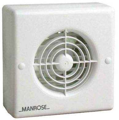 Manrose XFA150 6 150mm Auto Shutter Extractor Kitchen Fan Timer Pull Humidity (Standard on/Off)