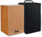XDrum Cajon El Bajo Bass Port Walnut/Zebrano - Integrierter Bass Port für druckvollen Sound - Trommelkiste für Percussion - Kistentrommel aus Holz - Inkl. Tragetasche